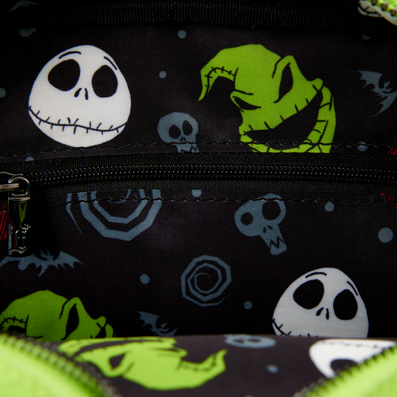 Loungefly Disney NBC Oogie Boogie Glow Crossbuddies Cosplay Crossbody Bag with Coin Bag