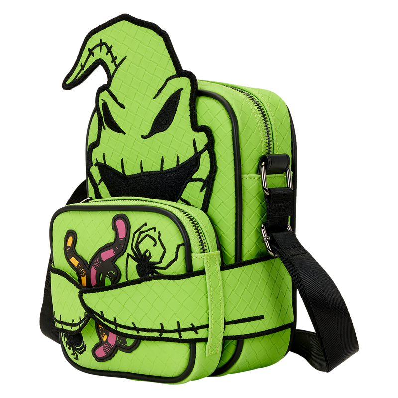 Loungefly Disney NBC Oogie Boogie Glow Crossbuddies Cosplay Crossbody Bag with Coin Bag